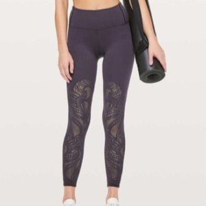 Lululemon Dark Purple Reveal Design Leggings